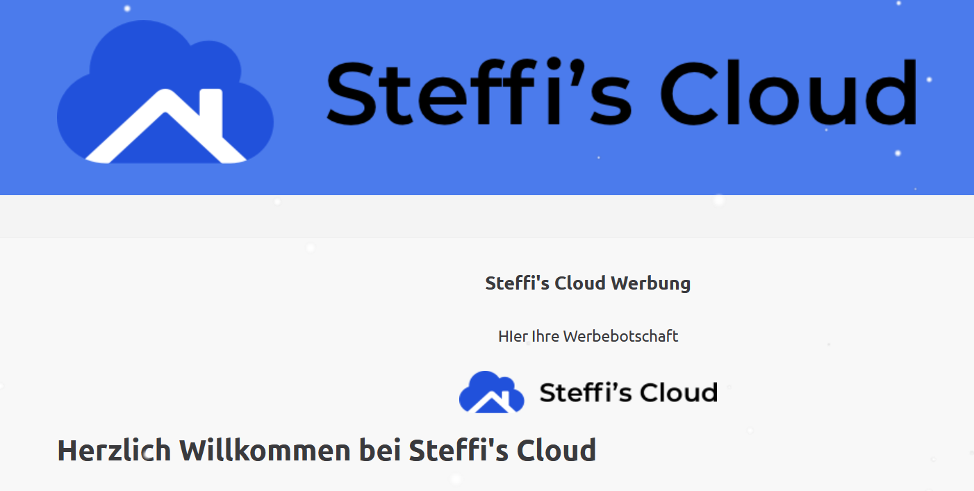 Anzeigen auf Steffi's Cloud für ein Jahr